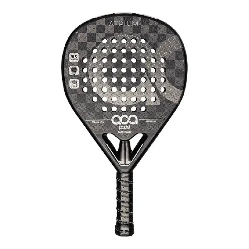 Aca Atrium padel racket, advanced design with a blend of power and control, 0.5 kg, carbon fiber, versatile for players.