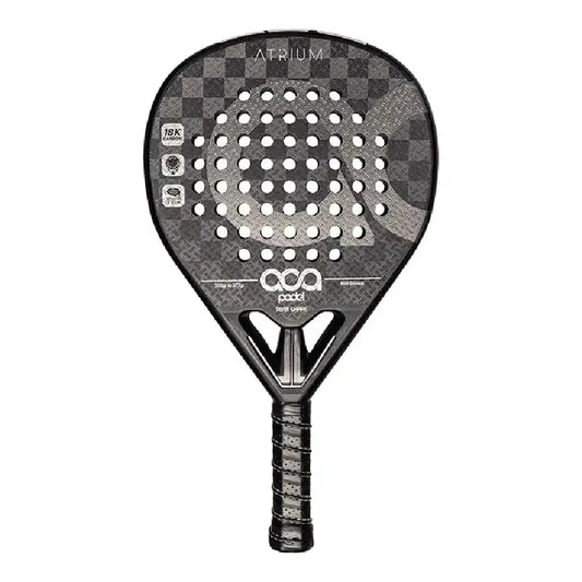 Aca Atrium padel racket, advanced design with a blend of power and control, 0.5 kg, carbon fiber, versatile for players.